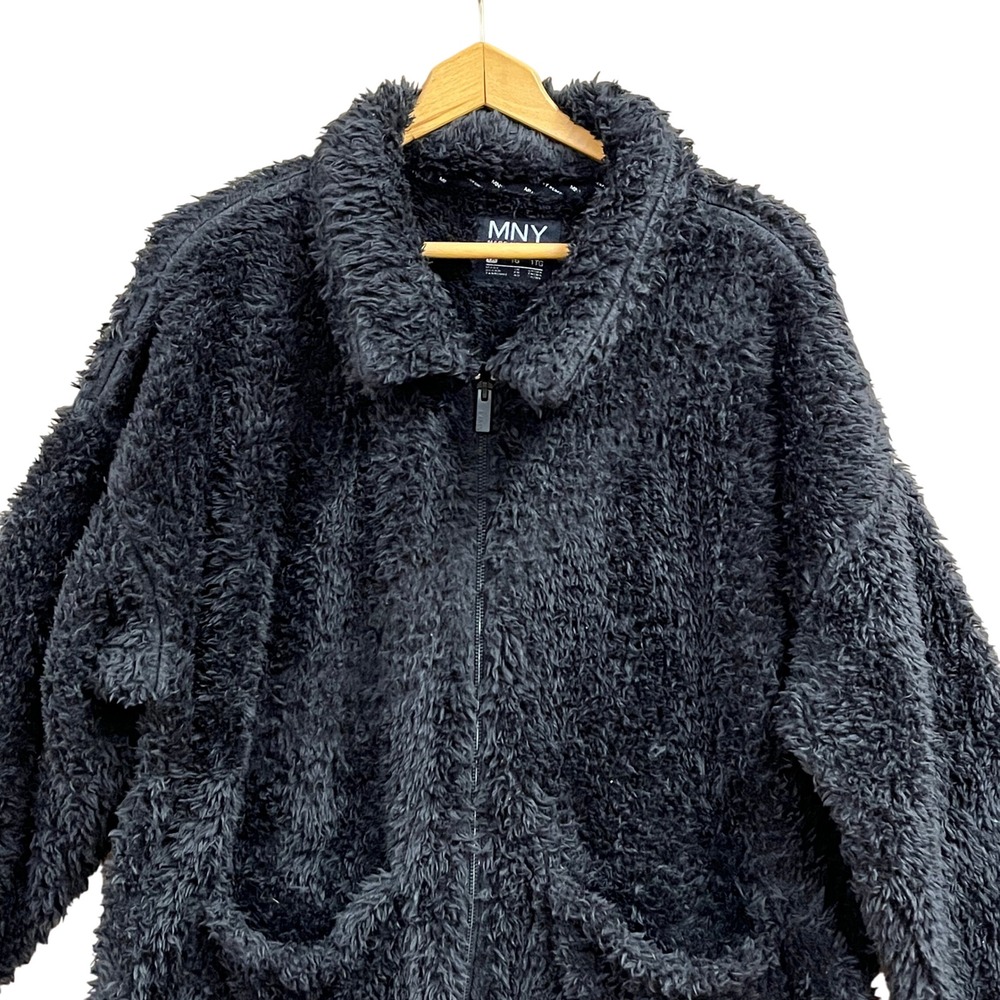 MNY‎ Marc New York Performance Women's 1X Black Sherpa Jacket Cozy Minimalist - Picture 5 of 10